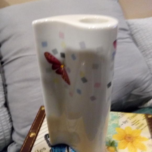 9) papillon butterfly vase and candlesticks - Picture 5 of 11